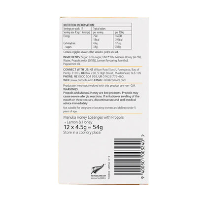 Manuka Honey Lozenges with Propolis (Lemon & Honey) 12s - 4 Pack