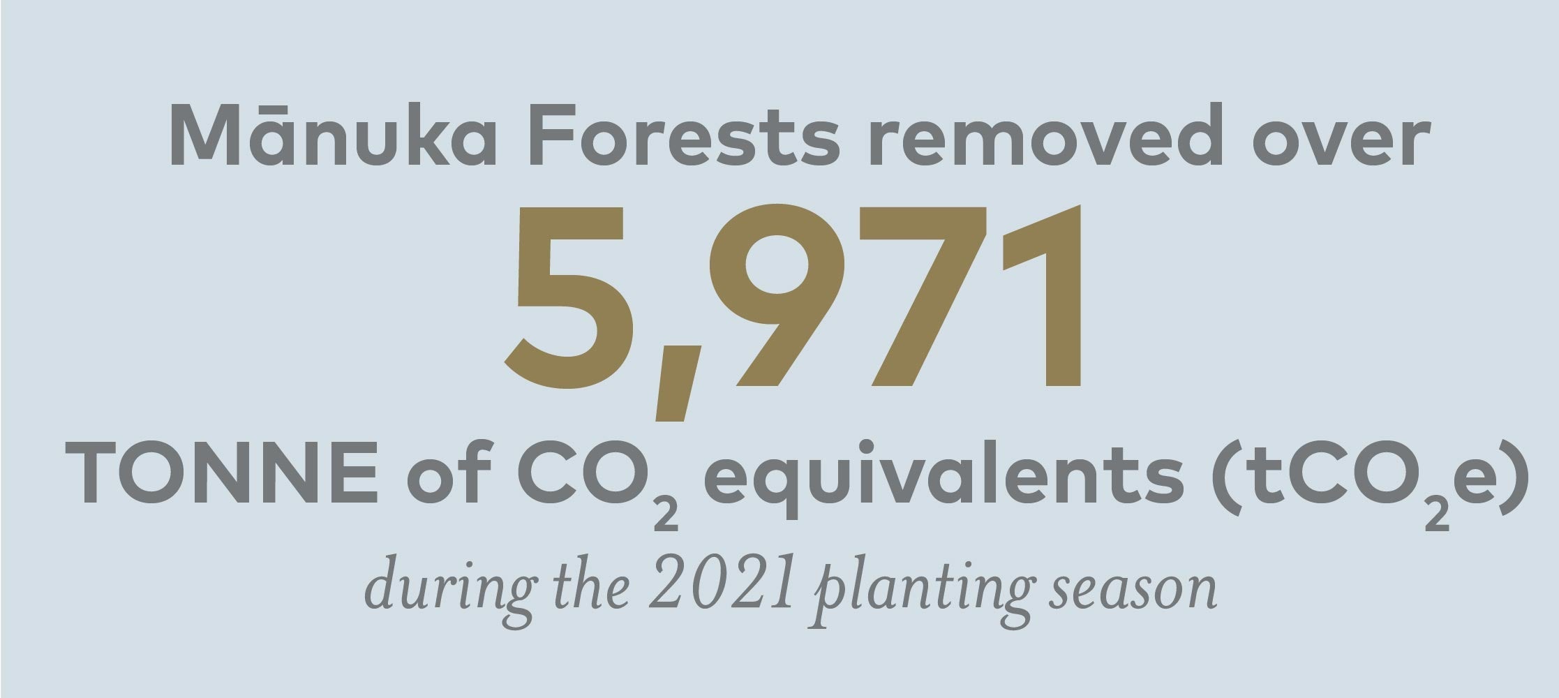 5971 tonne of CO2 removed through our forests