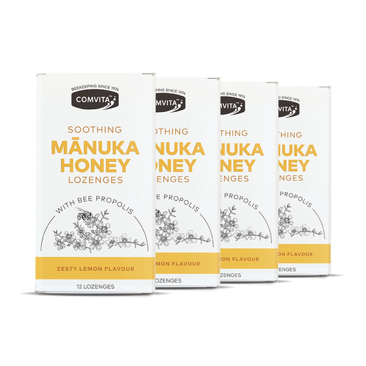Manuka Honey Lozenges with Propolis (Lemon & Honey) 12s - 4 Pack
