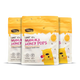 Three packages of Comvita UMF 10+ Manuka Honey Lollipops on a white background