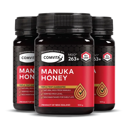 UMF™ 10+ (MGO 263) Mānuka Honey 500g - 3 Pack