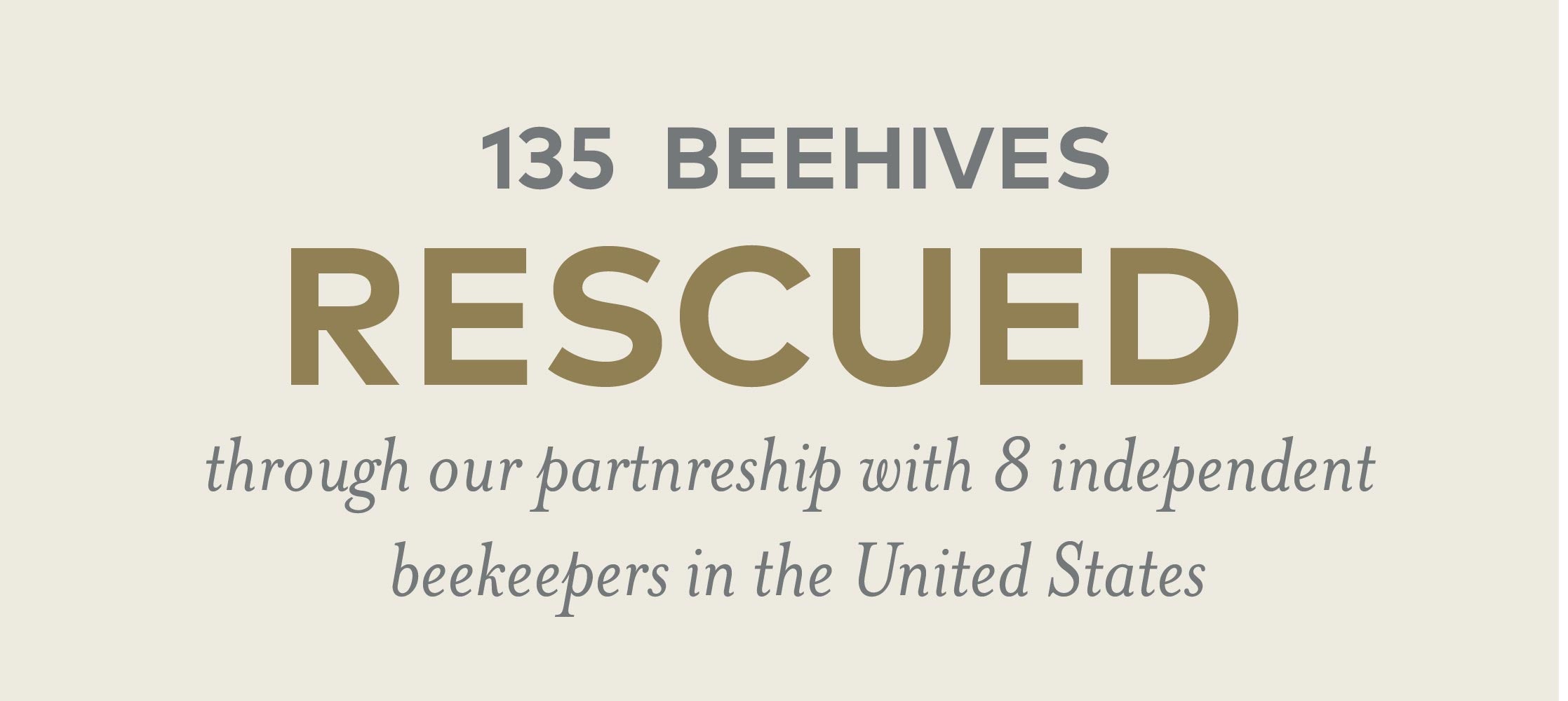 135 beehives rescused