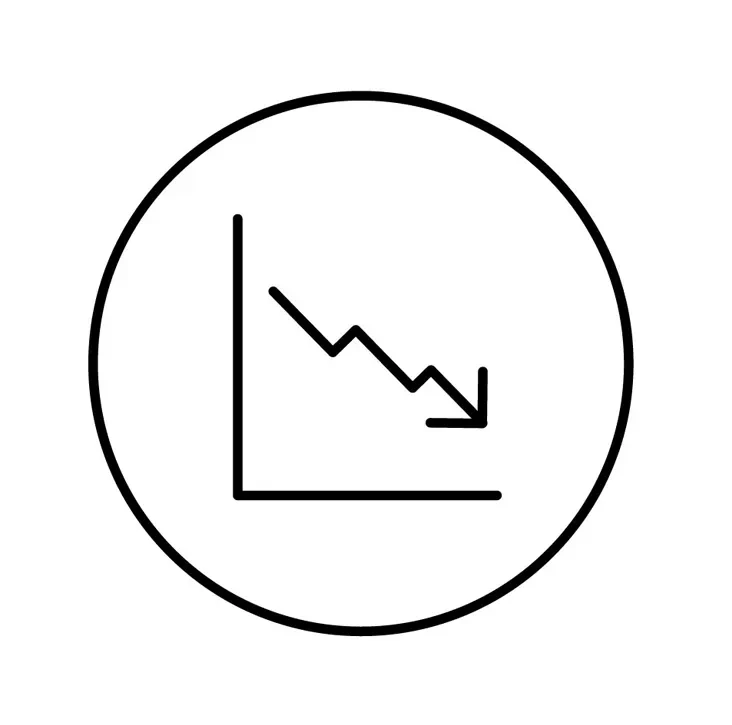 graph trending downwards